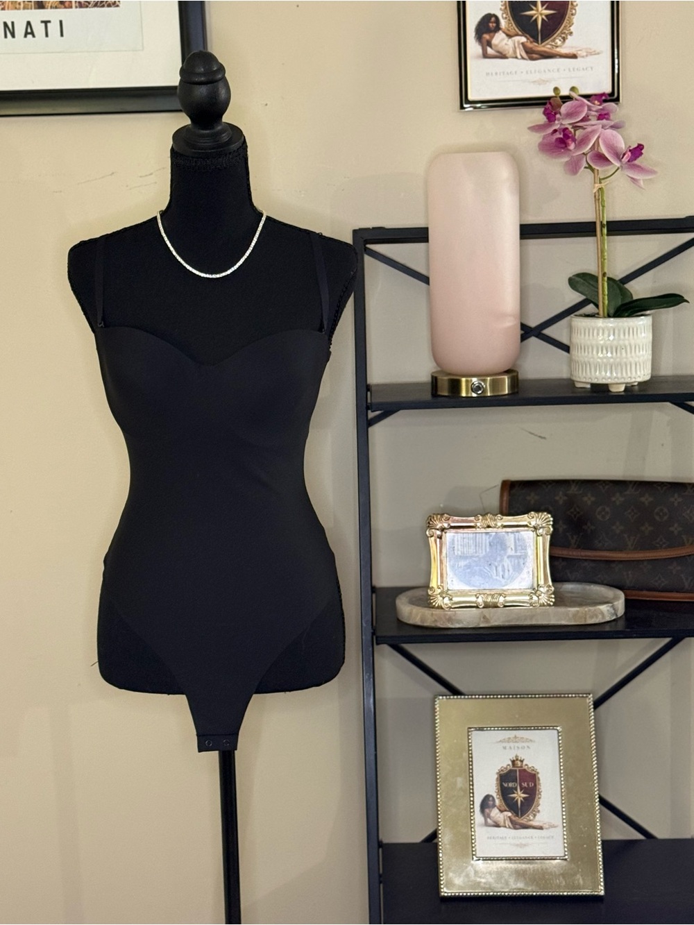 SKIMS Onyx Body Bodysuit Medium Black Shapewear NWT (#15)